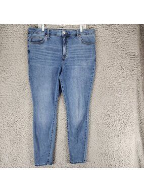 Terra & Sky Jeans Womens 16W Blue Stretch Denim Skinny